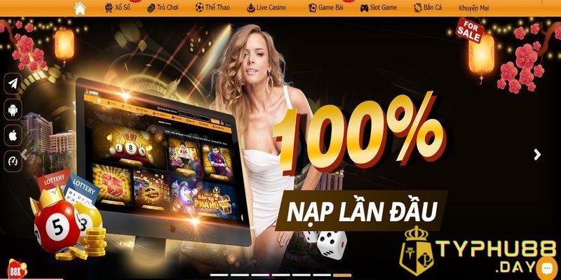 Nạp Tiền Typhu88 Chỉ Với 4 Bước Cho Người Mới 2 Truy cập vào website chính thức của nhà cái Typhu88